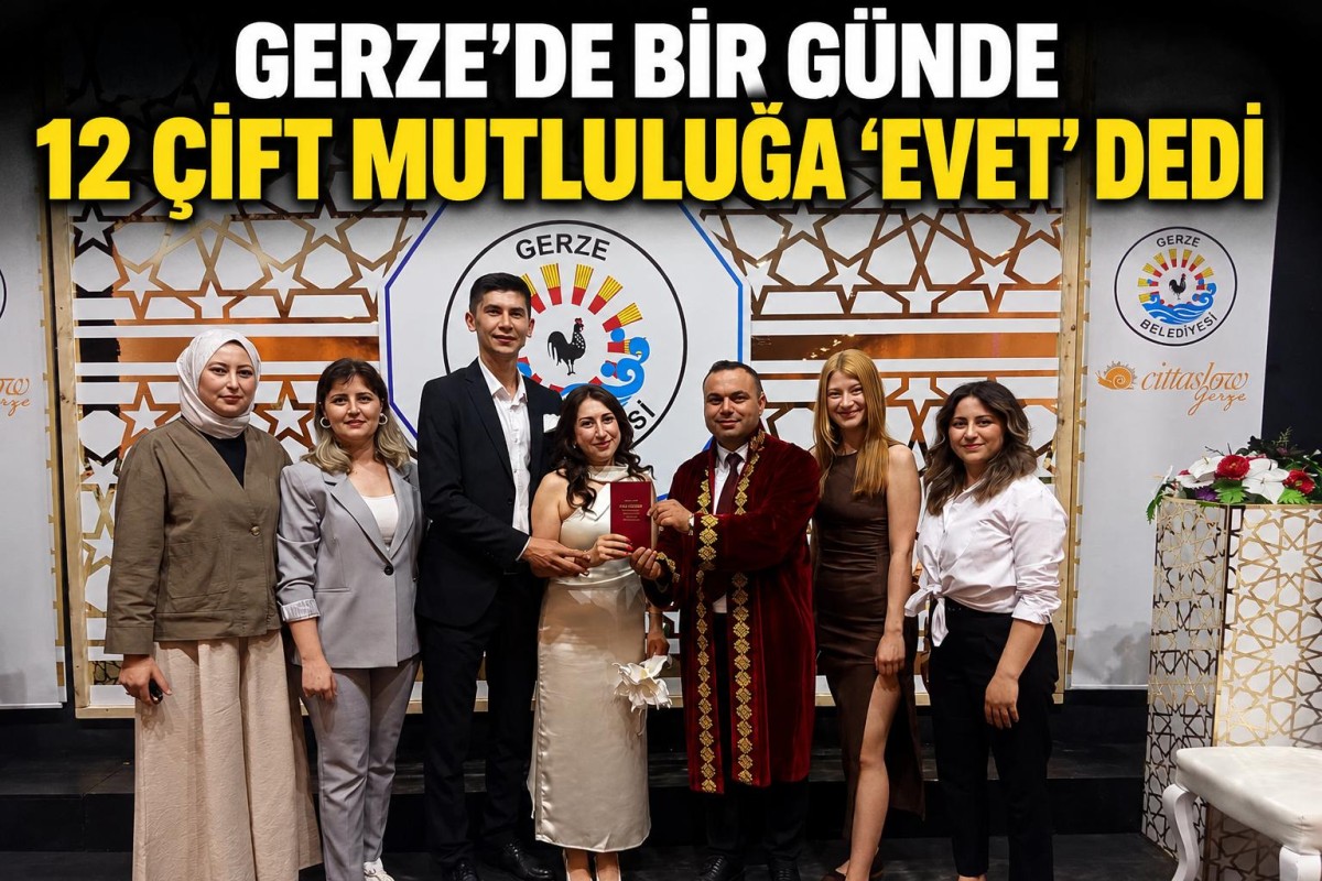 Gerze’de Bir Günde 12 Çift Dünyaevine Girdi
